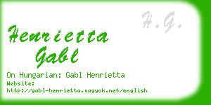 henrietta gabl business card